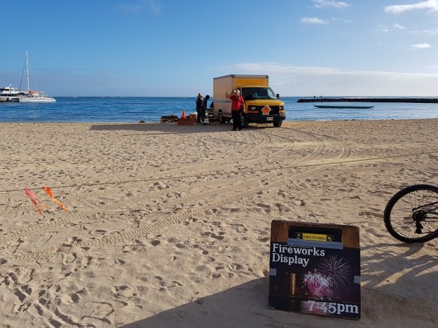 Hilton Hawaiian village fireworks time