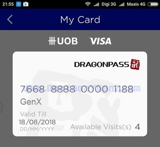 UOB Dragon Pass Card Airport Lounge
