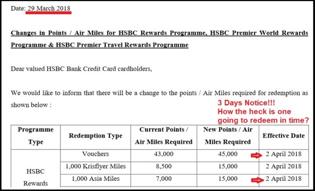 HSBC Redemption 2018