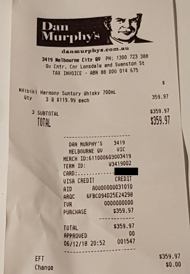 Hibiki Harmony Dec 2018