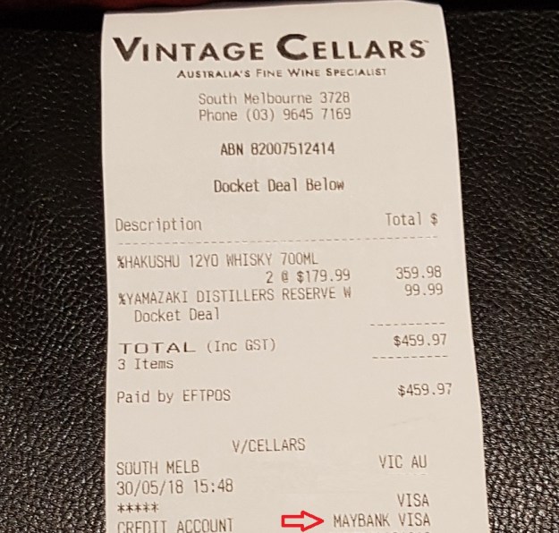 Vintage Cellar Bill