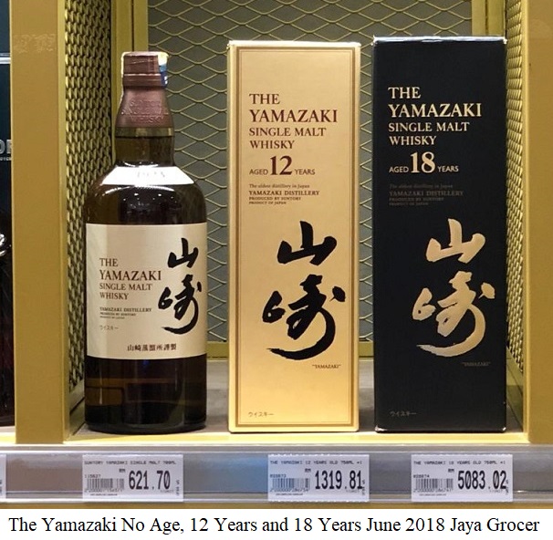 Yamazaki 12 and 18 Price Malaysia June 2018 Jaya Grocer Mid Valley