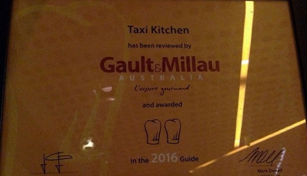 Taxi Kitchen Melbourne Award