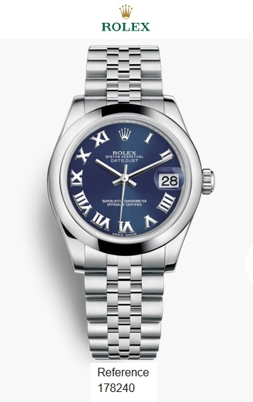 Rolex Datejust with smooth bezel 178240