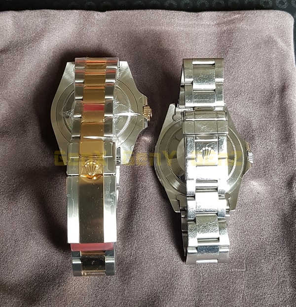 Rolex GMT Half Gold 2018 versus Pepsi GMT 1997 Rear