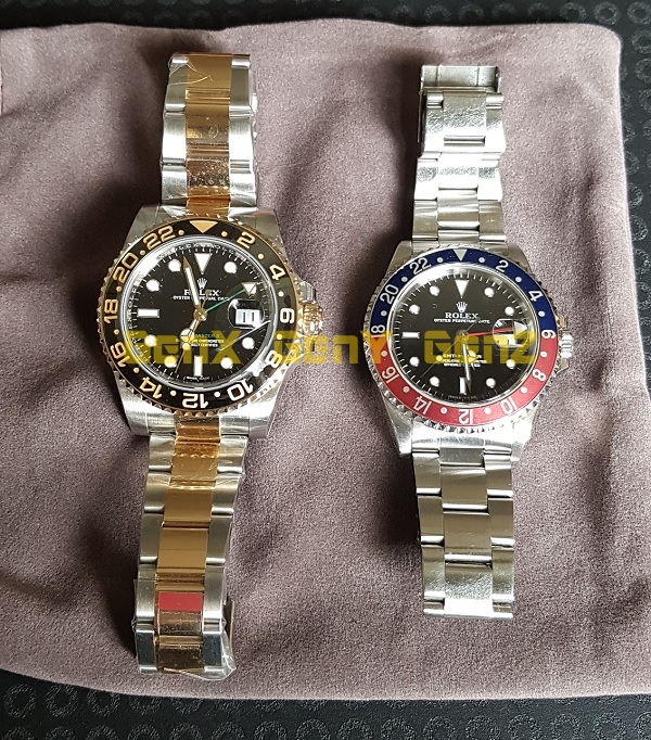Rolex GMT Half Gold 2018 versus Pepsi GMT 1997.jpg