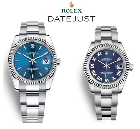 Rolex Datejust with white gold fluted bezel