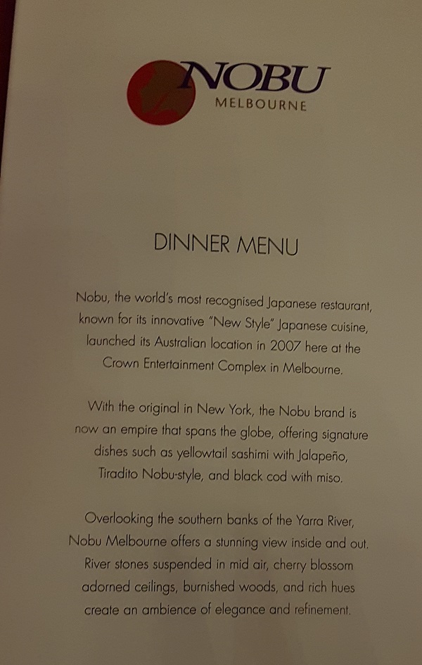 Nobu Menu 1