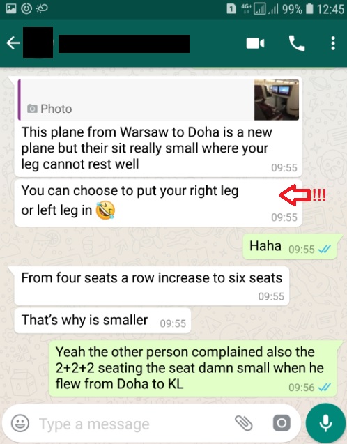 Qatar Airways Airbus A330 Warsaw to Doha Business Class Comment.jpg