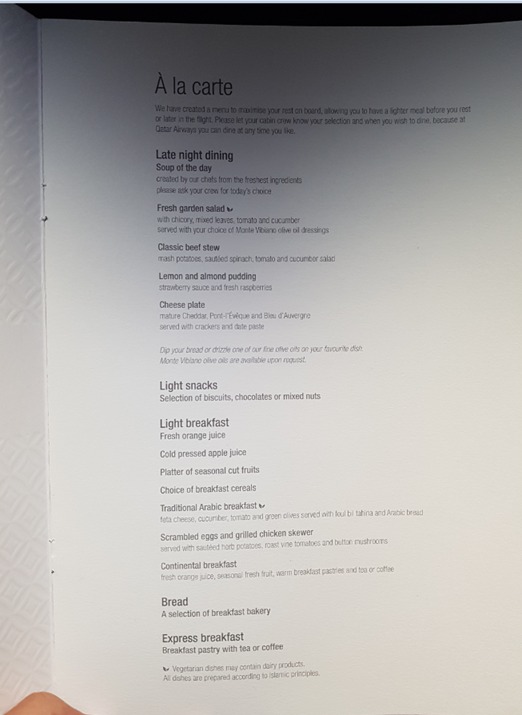 Qatar Airways Doha Frankfurt Business Class Menu.jpg