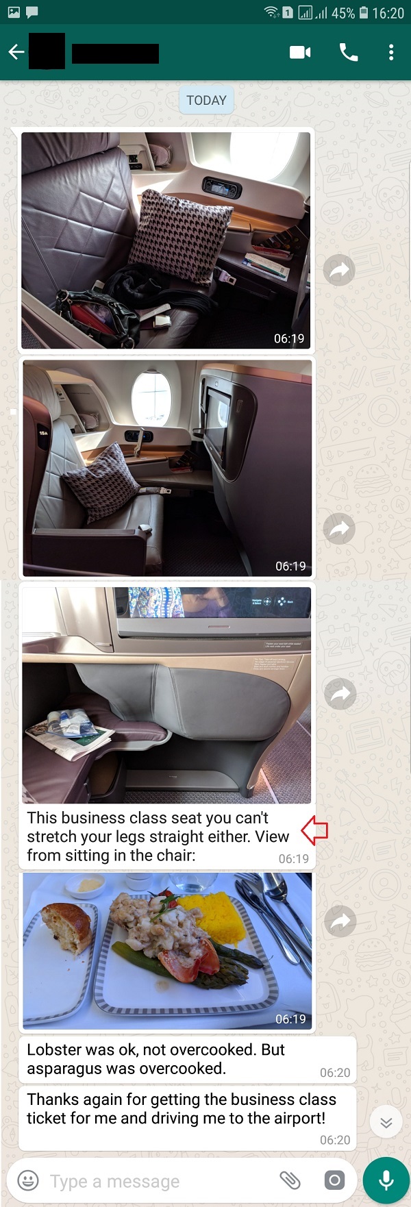 Singapore Airlines Airbus A350 Business Class seat Live Report