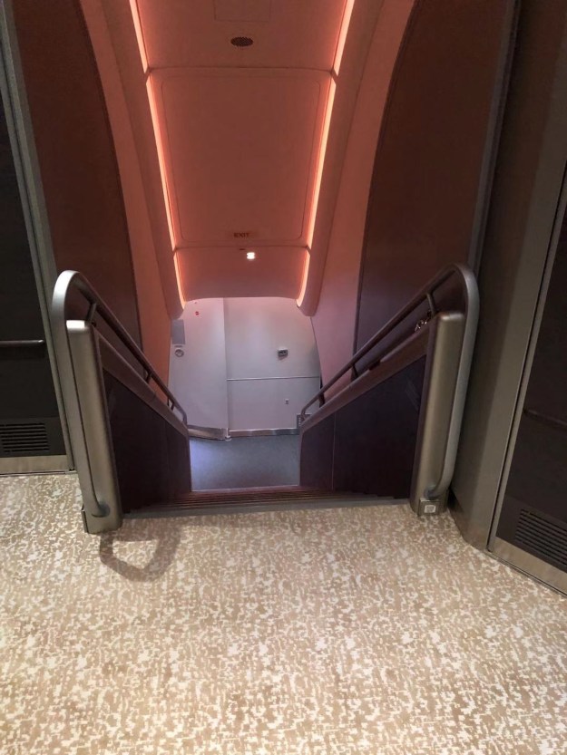 Singapore Airlines Aribus A380 New Suite Staricase