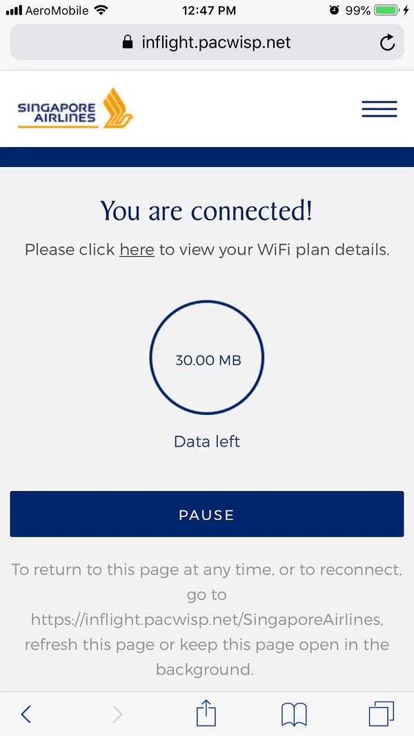 Singapore Airlines Business Class Nagoya to Singapore FREE Wi Fi 1.jpg