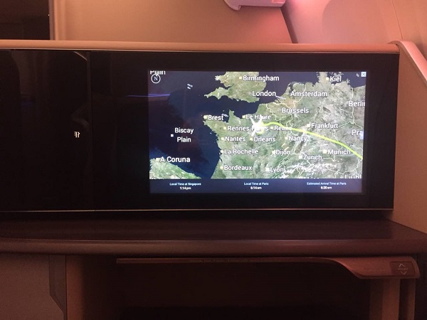 Singapore Airlines First Class to Paris Boeing 777 4