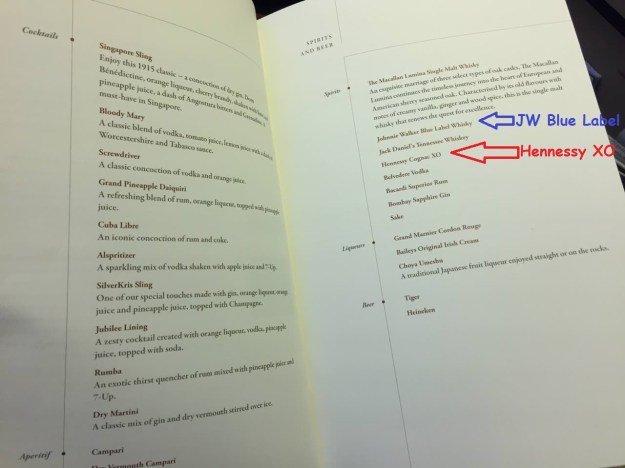 Singapore Airlines First Class to Paris Boeing 777 Drinks and Food 4