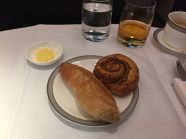 Singapore Airlines First Class to Paris Boeing 777 Drinks and Food Breakfast 2