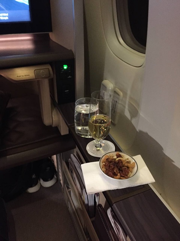 Singapore Airlines First Class to Paris Boeing 777 Seat 2