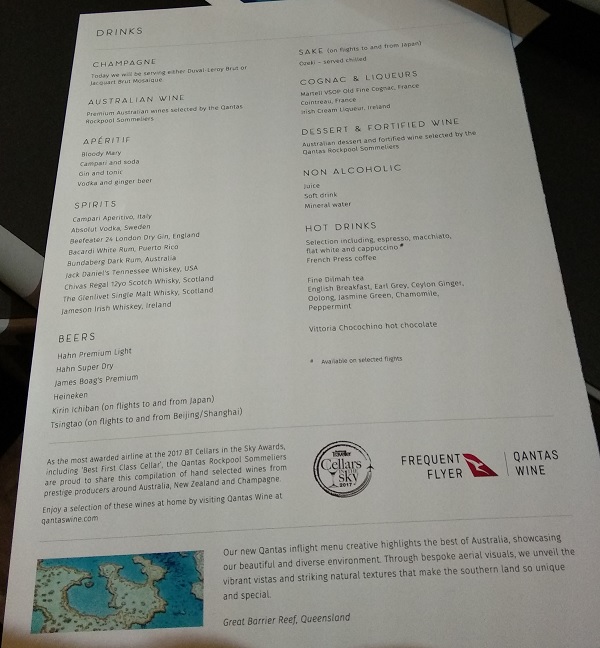 Qantas Business Class Airbus A330 Singapore to Melbourne Food Menu 5.jpg