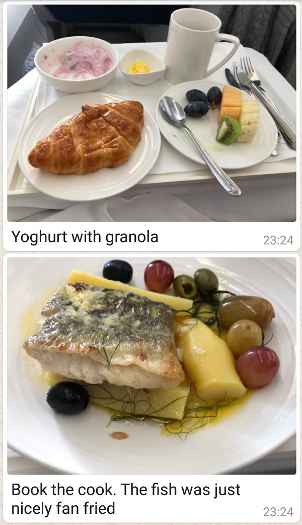 Malaysia Airlines Buisness Class A350 Kuala Lumour London Food 5