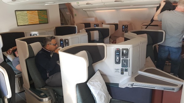 Cathay Pacific Business Class A330 Delhi to Hong Kong 3.jpg