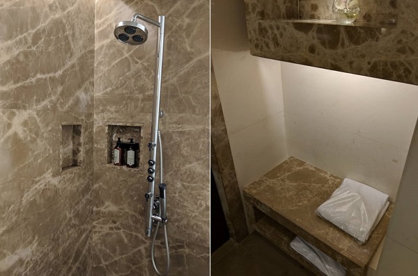 Singapore Airlines First Class Lounge Shower Room Changi