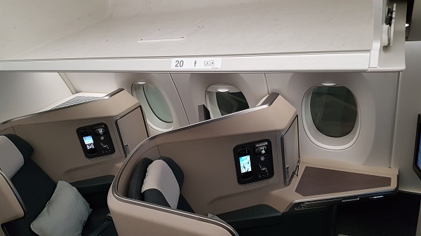 Cathay Pacific Business Class Airbus A350 Review Seat 20A 1a.jpg