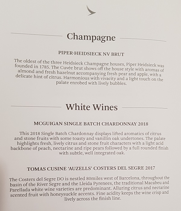 Cathay Pacific CX105 Hong Kong to Melbourne Business Class Review Food and Liquor 2.jpg