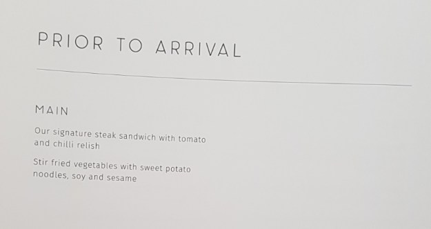 Qantas First Class Review Airbus A380 Menu In Flight 5