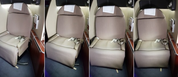 Qantas First Class Review Airbus A380 Seat 1A Swivel 4