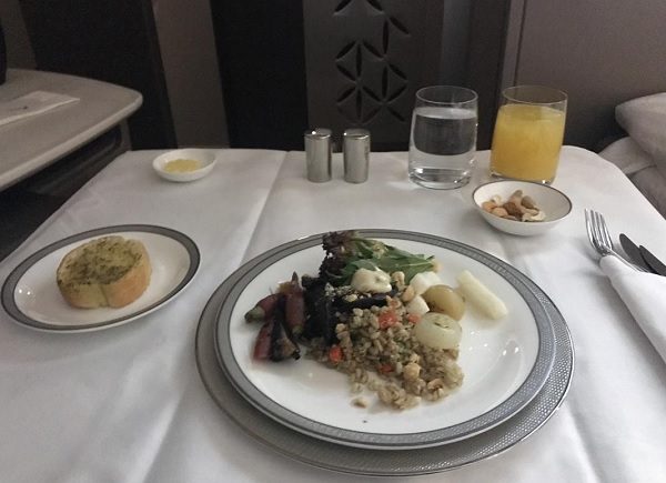 Singapore Airlines New Suite food In FLight Menu to Zurich 6