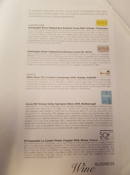 Malasia Airlines Business Class In Flight Menu Kl to Melbourne 4