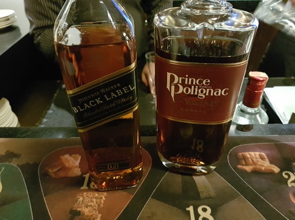 Malaysia Airlines Business Class Lounge Bar KLIA Whisky and Cognac