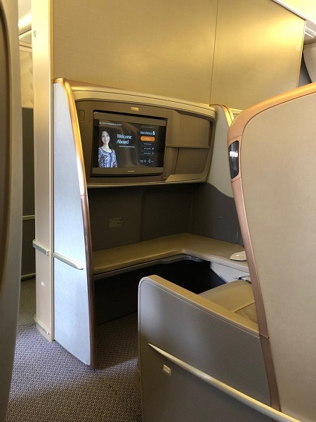 Singapore Airlines Business Class Seat 1