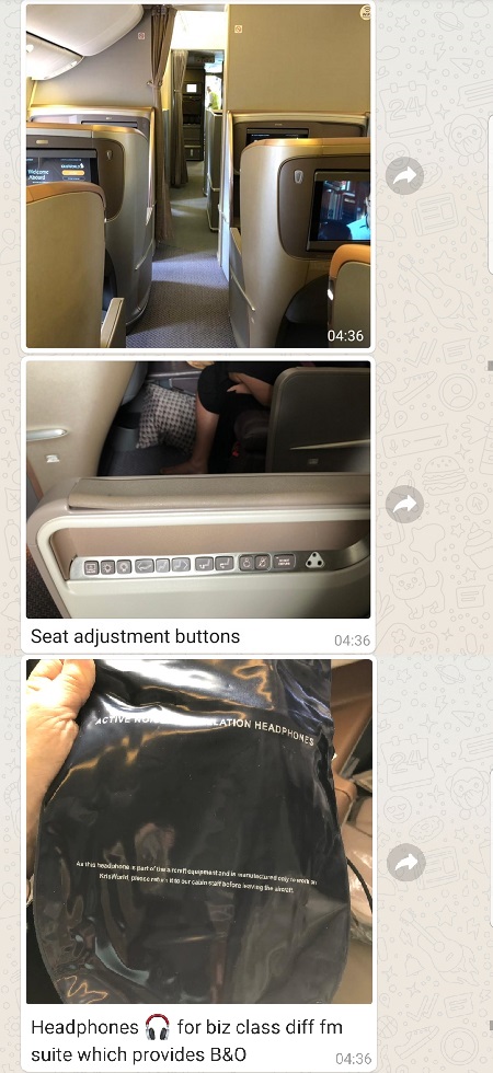 Singapore Airlines Business Class Seat Boeing 777 SQ318 2