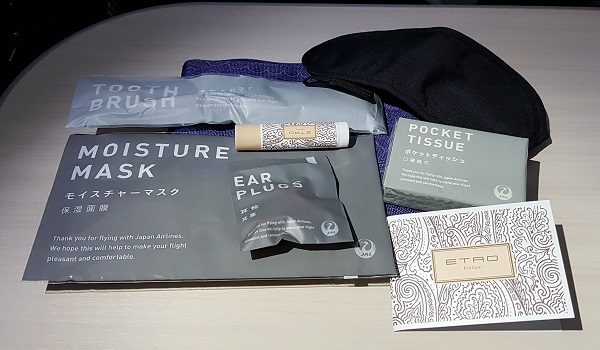 Japan Airlines Business Class Amenities 2