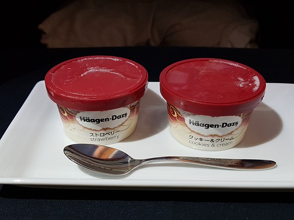 Japan Airlines Food Menu Business Class Tokyo to Melbourne Ice Cream.jpg