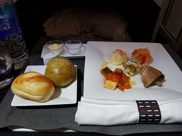 Japan Airlines Western Set Menu Business Class Tokyo to Melbourne 2