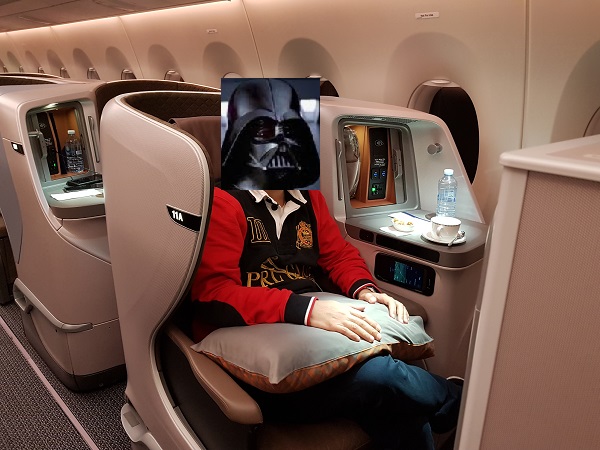 Singapore Airlines Business Class Brisbane to Singapore Aibus A350 Bulk Head Seat 11A 8