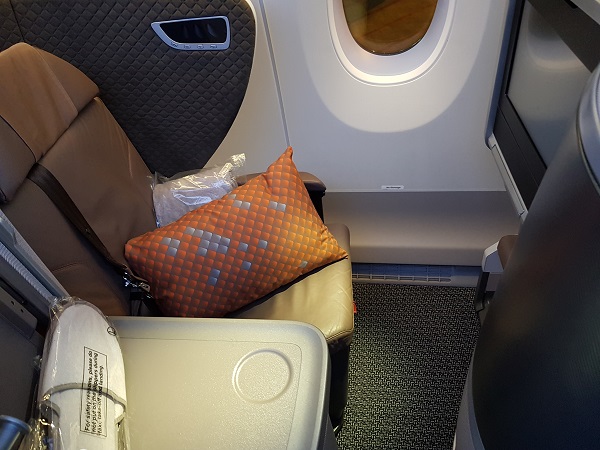 Singapore Airlines Business Class Brisbane to Singapore Aibus A350 Standard Window Aisle Seat 2