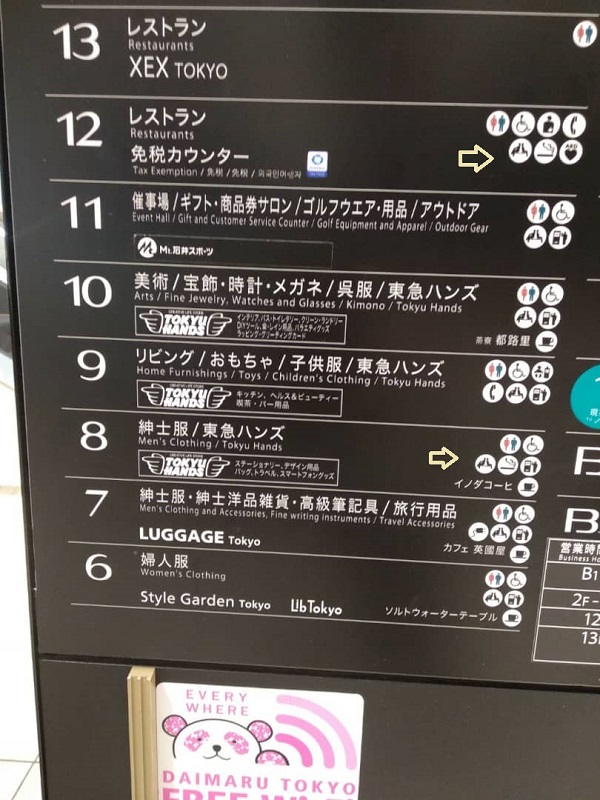 Tokyo station daimaru smokiing room level floor.jpg