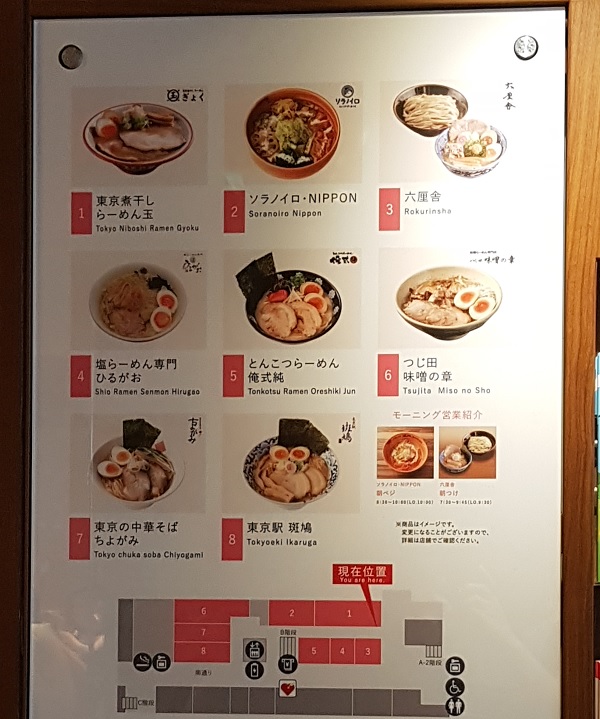 Tokyo Station Ramen Street Store Location