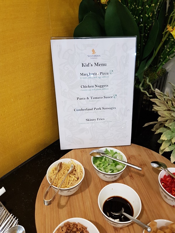 Singapore Airlines Suite First Class Lounge Heathrow Airport Kids Menu
