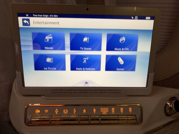 Emirate NEW First Class Boeing 777 Entertainment 1.jpg