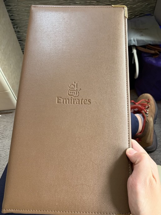 Emirate NEW First Class Boeing 777 Food Menu 1