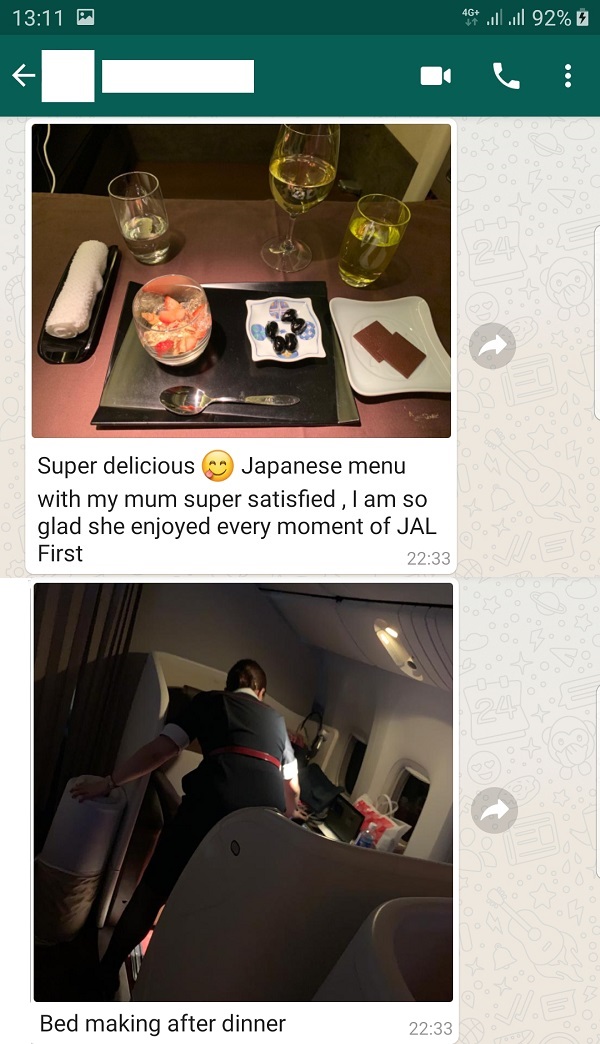 Japan Airlines JAL First Class Review Tokyo to New York USA 15