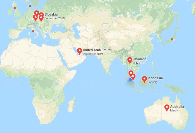 GenX Travels 2019 2020 Map