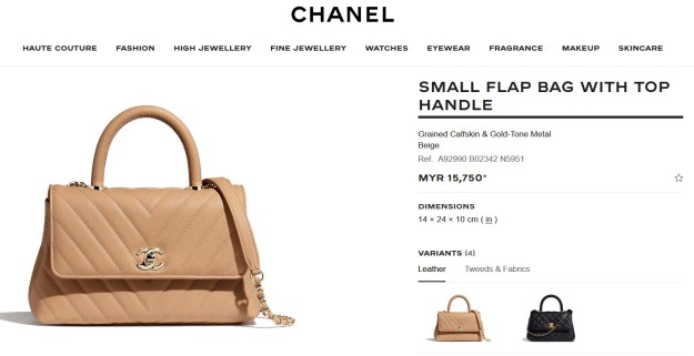 Chanel Small Flap Bag With Top Coco Handle Malaysia Price